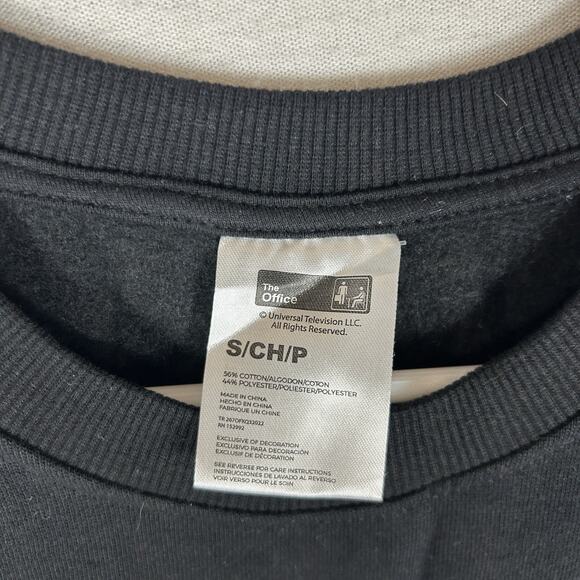 The Office NEW Halloween Sweatshirt Dwight Pumpkin Head Men's Small Black NWT - Picture 3 of 10